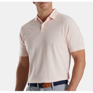 FootJoy Polo Men's M Shirt Pink Athletic Fit Short Sleeve Performance Easter Top